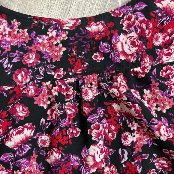 Isabel Maternity Floral Print Button Chiffon Woven Lined Blouse - XS - NWT - Picture 7 of 8